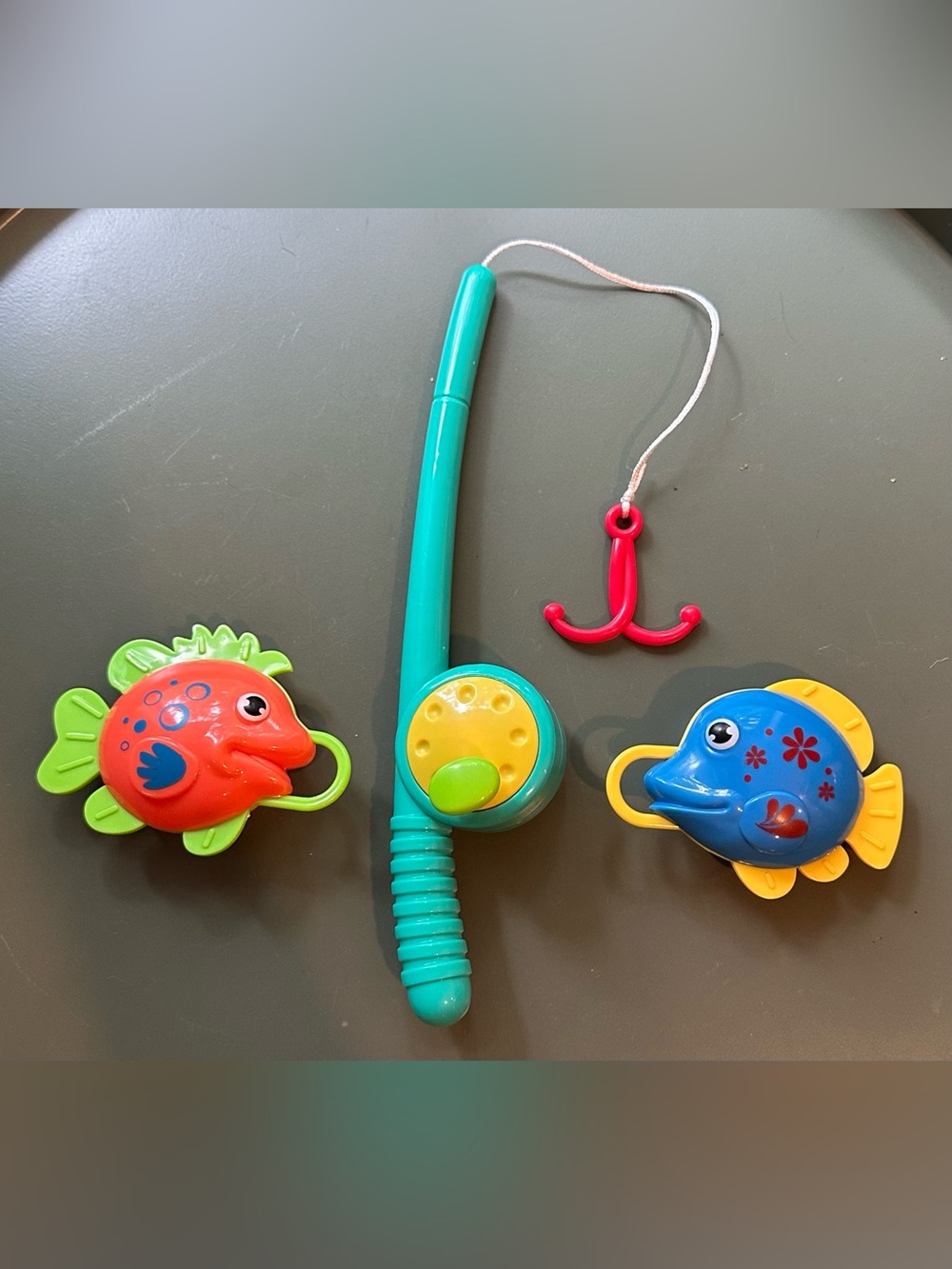 Kids fishing pole and fish set